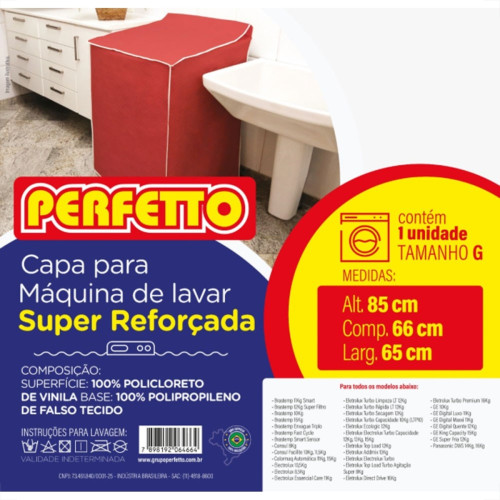 Capa Para Maquina De Lavar Perfetto Reforcada G 0466 Capa Para Maquina De Lavar Perfetto Reforcada G 0466