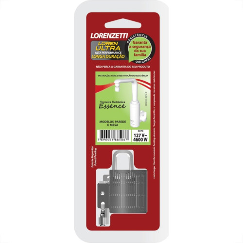 Resistencia Lorenzetti Torneira Essence 127V 4600W Parede E Mesa 3070 Resistencia Lorenzetti Torneira Essence 127V 4600W Parede E Mesa 3070
