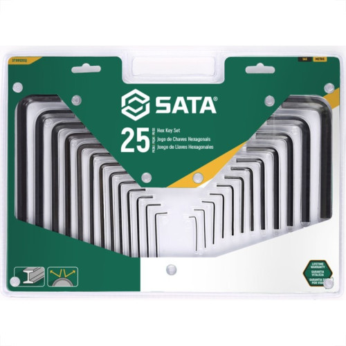 Chave Allen Sata 3/8A3/64 0,7A10,0 25 Pecas St09120Sj Chave Allen Sata 3/8A3/64 0,7A10,0 25 Pecas St09120Sj