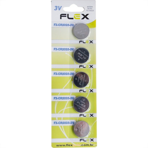 Pilha Flexgold Bateria 3V Cr2025 Com 5Pecas Pilha Flexgold Bateria 3V Cr2025 Com 5Pecas
