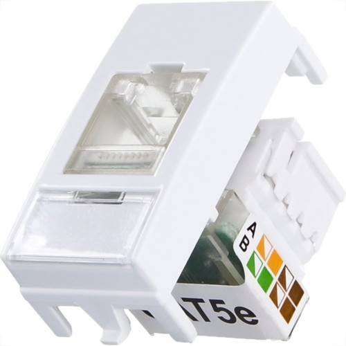 Modulo Margirius Sleek 1 Tomada Rede Rj45 Branco 16045 Modulo Margirius Sleek 1 Tomada Rede Rj45 Branco 16045