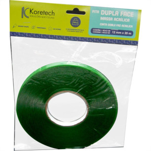 Fita Dupla Face Koretech Transparente 12X20M  Pa.43.21.4.0005