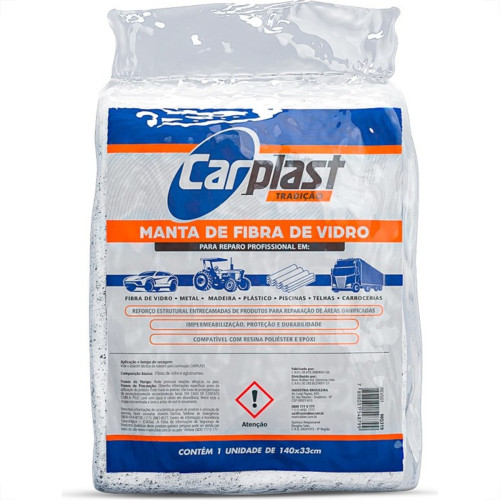 Manta De Fibra De Vidro 215Gr Carplast 1,40 X 0,33M Ca253 Manta De Fibra De Vidro 215Gr Carplast 1,40 X 0,33M Ca253