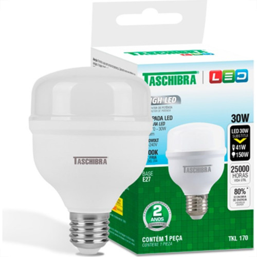Lampada Led Bulbo Taschibra 30W 6500K E27 Lampada Led Bulbo Taschibra 30W 6500K E27