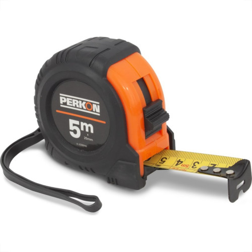 Trena Perkon Emborrachada Basica 5M25Mm Com Trava 1173 - Kit C/6