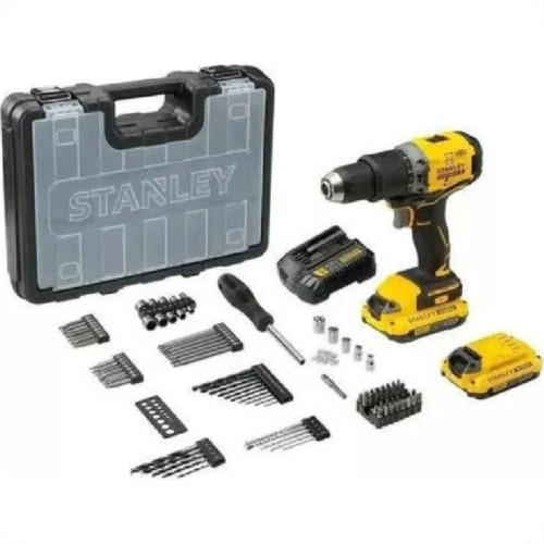 Furadeira Parafusadeira Stanley Impacto 1/2'' 20V 2Baterias 1.5Ah Com 100 Acessorios Sbd715C2Ka-Br Furadeira Parafusadeira Stanley Impacto 1/2'' 20V 2Baterias 1.5Ah Com 100 Acessorios Sbd715C2Ka-Br