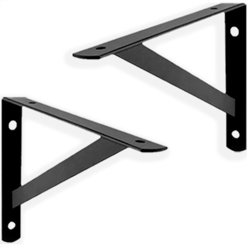 Suporte Prateleira Hayner Forte Preta 50Cm Peca 201597 - Kit C/12 Suporte Prateleira Hayner Forte Preta 50Cm Peca 201597 - Kit C/12