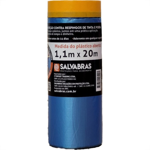 Mascaramento Para Pintura Salvabras Salva Pintura 20M X 1,10M P00081 Mascaramento Para Pintura Salvabras Salva Pintura 20M X 1,10M P00081