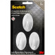 Gancho Adesivo 3M Scotch Medio 3Pecas Branco Hb004684294