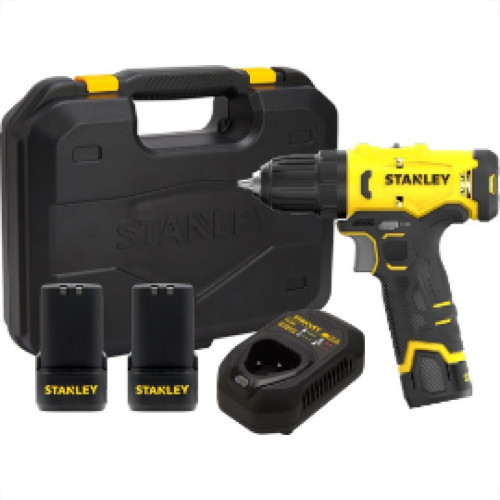 Furadeira Parafusadeira Stanley 3/8'' 12V Max 2Baterias 2.0Ah Com Maleta Scd10D2K-Br Furadeira Parafusadeira Stanley 3/8'' 12V Max 2Baterias 2.0Ah Com Maleta Scd10D2K-Br