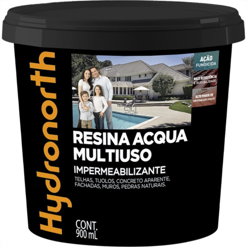 Resina Multiuso Hydronorth Acqua Color Brilhante 900Ml Ceramica Telha Pote