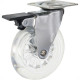 Rodizio Perkon Poliuretano Base Giratorio Transparente Com Trava 100Mm 1244 Rodizio Perkon Poliuretano Base Giratorio Transparente Com Trava 100Mm 1244