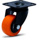 Rodizio Colson Polietileno Base Giratoria Laranja Sem Trava 50Mm Rodizio Colson Polietileno Base Giratoria Laranja Sem Trava 50Mm