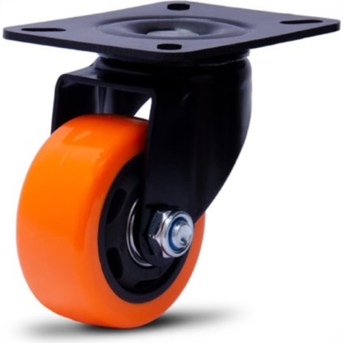 Rodizio Colson Polietileno Base Giratoria Laranja Sem Trava 75Mm Rodizio Colson Polietileno Base Giratoria Laranja Sem Trava 75Mm