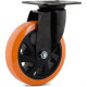 Rodizio Colson Polietileno Base Giratoria Laranja Sem Trava 100Mm Rodizio Colson Polietileno Base Giratoria Laranja Sem Trava 100Mm