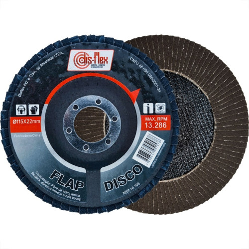Disco Flap Disflex 41/2X 100 Oxido Aluminio Hobby 09.049 - Kit C/10 Disco Flap Disflex 41/2X 100 Oxido Aluminio Hobby 09.049 - Kit C/10