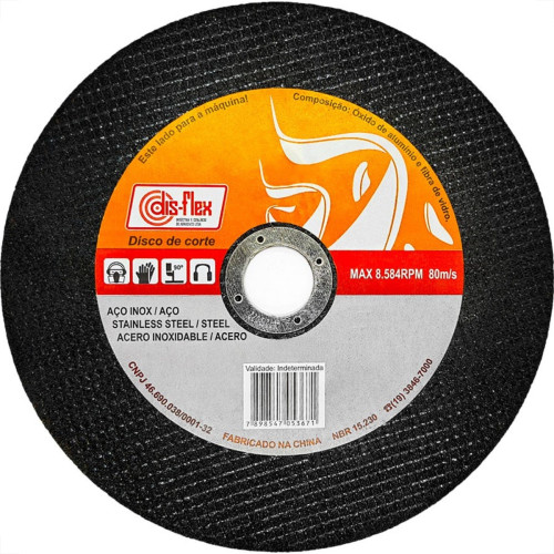 Disco De Corte Para Inox Disflex Extra Fino 7''X1,6X7/8 15.056 - Kit C/50 Disco De Corte Para Inox Disflex Extra Fino 7''X1,6X7/8 15.056 - Kit C/50