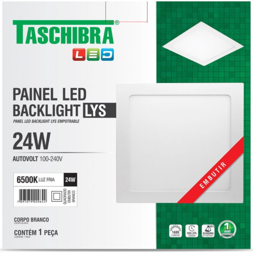 Plaf.Led Tasch.Lys Emb.Qd.24W 6500K 30Cm Plaf.Led Tasch.Lys Emb.Qd.24W 6500K 30Cm