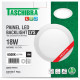 Plaf.Led Tasch.Lys Emb.Rd.18W 6500K 22Cm