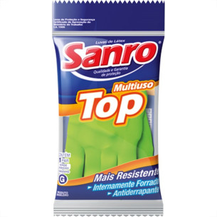 Luva Sanro Forrada Verde Tam.M Par