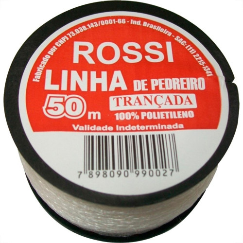 Linha Pedreiro Trancada Rossi 50M - Kit C/12 Linha Pedreiro Trancada Rossi 50M - Kit C/12