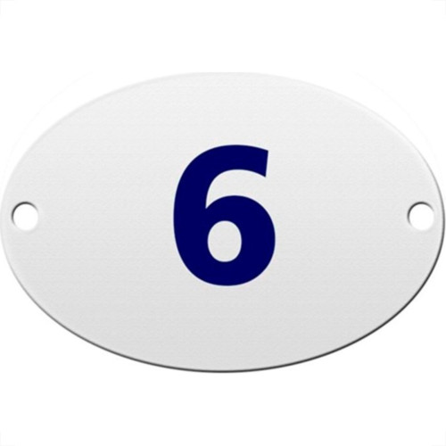 Numero Oval Pvc Caiado 6/9 - Kit C/25