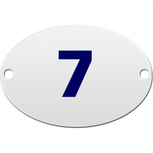 Numero Oval Pvc Caiado 7 - Kit C/25