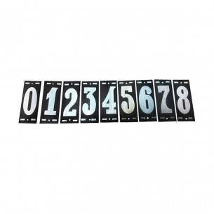 Numero Retangular Pvc Caiado 1 - Kit C/25