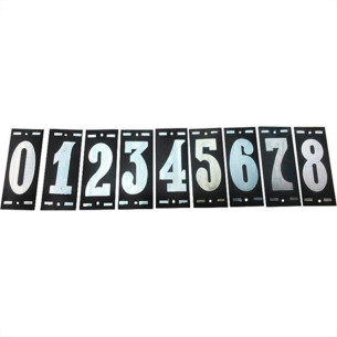 Numero Retangular Pvc Caiado 3 - Kit C/25