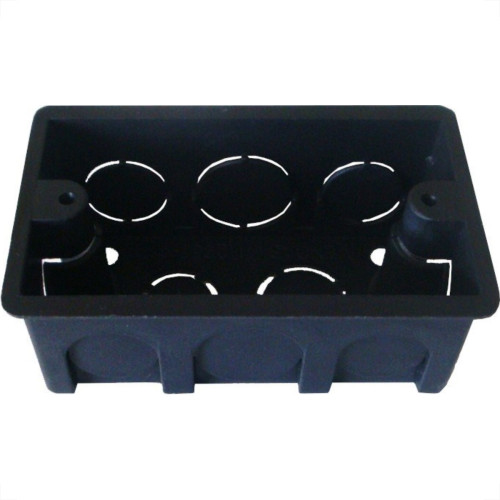Caixinha Luz Plastica 4X2 Mondiale Preta 100 - Kit C/100 Caixinha Luz Plastica 4X2 Mondiale Preta 100 - Kit C/100