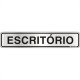 Placa Sinalizacao Aluminio 05X25 ''Escritorio'' 100Aw Placa Sinalizacao Aluminio 05X25 ''Escritorio'' 100Aw