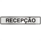 Placa Sinalizacao Aluminio 05X25 ''Recepcao'' 100Ck