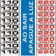 Placa Sinalizacao Aluminio 01,5X3,5 ''110V/220V'' 18 Pecas 120Ah Placa Sinalizacao Aluminio 01,5X3,5 ''110V/220V'' 18 Pecas 120Ah