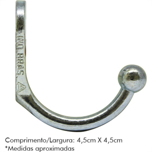 Cabide Alianca Fundido Simples Grande 63983 10119 - Kit C/20 Cabide Alianca Fundido Simples Grande 63983 10119 - Kit C/20