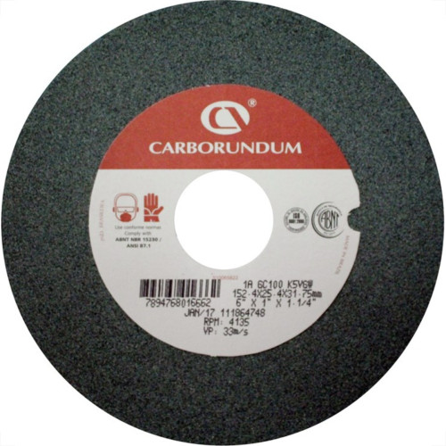 Rebolo Carborundum Widea 6X1'' Gr100  Rebolo Carborundum Widea 6X1'' Gr100