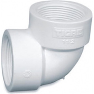 Cotovelo Branco Tigre Rosca Rosca 3/4 X 3/4 - Kit C/20