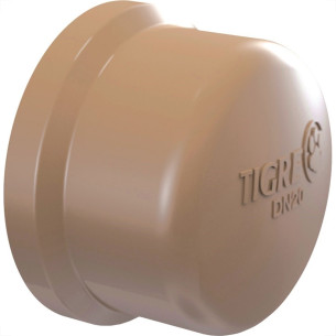 Caps Marrom Tigre Liso Liso 25Mm - Kit C/50