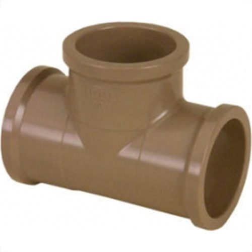 Tee Marrom Tigre Liso Liso Liso 50Mm - Kit C/10