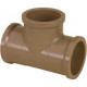 Tee Marrom Tigre Liso Liso Liso 50Mm - Kit C/10