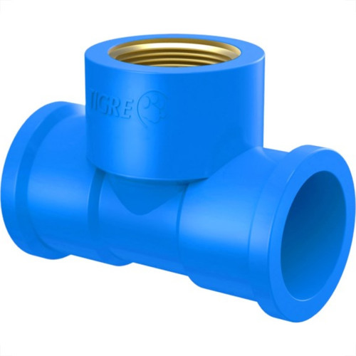 Tee Azul Tigre Liso Liso Rosca 25Mm X 3/4'' - Kit C/15 Tee Azul Tigre Liso Liso Rosca 25Mm X 3/4'' - Kit C/15