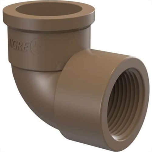 Cotovelo Marrom Tigre Liso Rosca 25Mm X 3/4 - Kit C/40