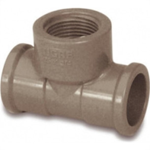 Tee Marrom Tigre Liso Liso Rosca 20Mm X 1/2'' - Kit C/20