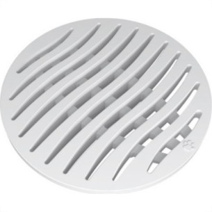 Grelha Plastica Tigre Redonda Branca 10X10 