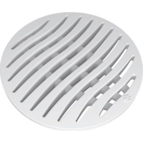 Grelha Plastica Tigre Redonda Branca 10X10 Grelha Plastica Tigre Redonda Branca 10X10