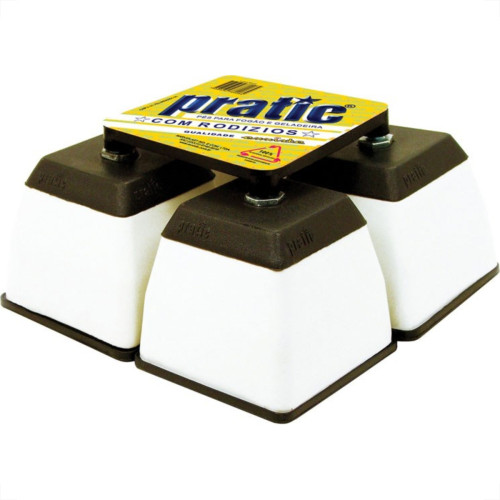 Pe Geladeira/Fogao Plastico Quadrado Pratic Branco Pe Geladeira/Fogao Plastico Quadrado Pratic Branco