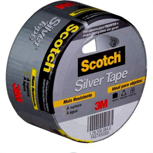 Fita Silver Tape 3M 45Mm X 5M Cinza Hb004557912 Fita Silver Tape 3M 45Mm X 5M Cinza Hb004557912