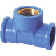 Tee Azul Krona Liso Rosca Reducao 25Mm X 1/2'' 506 - Kit C/20 Tee Azul Krona Liso Rosca Reducao 25Mm X 1/2'' 506 - Kit C/20