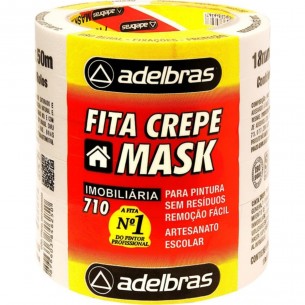 Fita Crepe Adelbras Mask 18X50M 615000005 . / Kit C/ 6