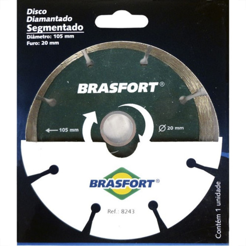 Disco Diamantado Brasfort Segmentado Seco 105Mm 8243 Disco Diamantado Brasfort Segmentado Seco 105Mm 8243