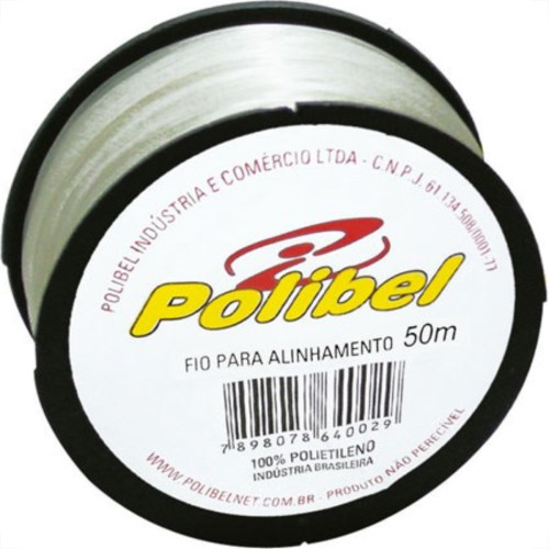 Linha Pedreiro 1 Fio Polibel 50M 36 - Kit C/12 Linha Pedreiro 1 Fio Polibel 50M 36 - Kit C/12